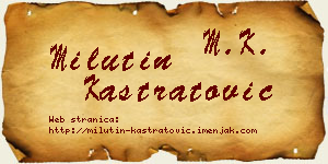Milutin Kastratović vizit kartica